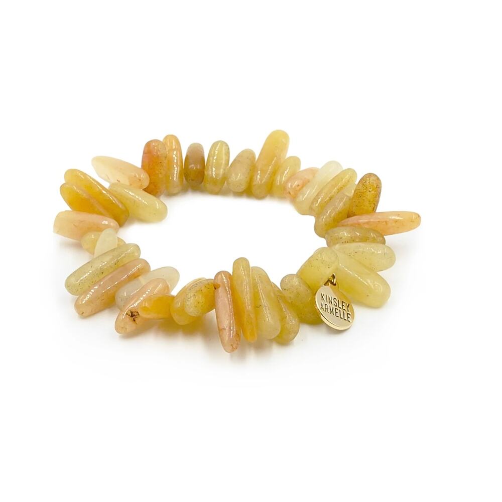 🌷genuine peach aventurine natural stone Kinsley ArmellCollection Passion Bracele